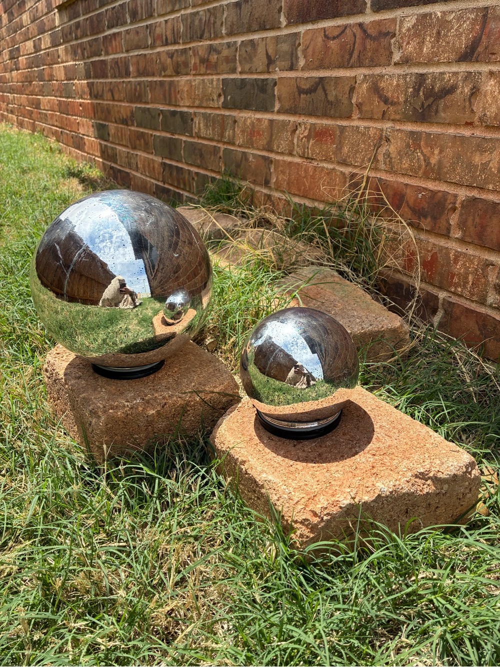 West Elm Mercury Glass Light Up Globe Orbs set of 2